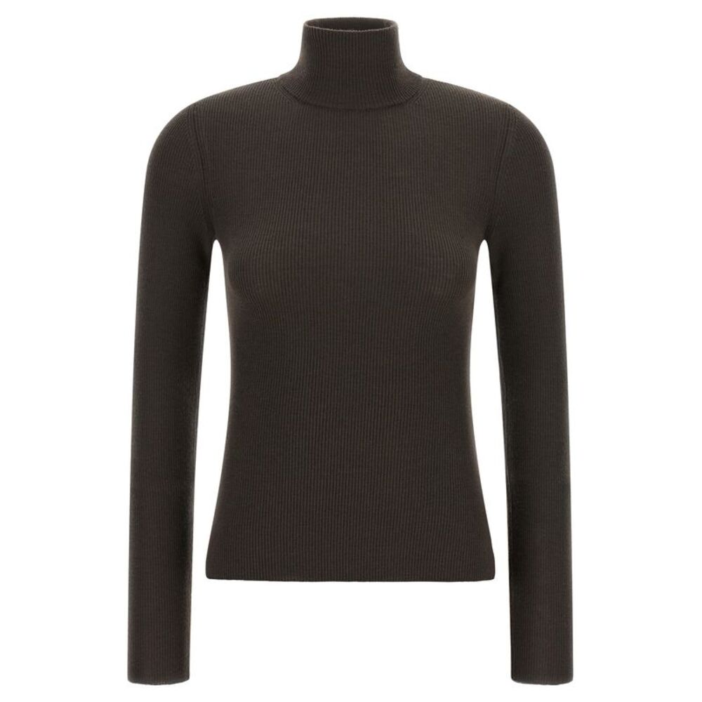 Max Mara Brown Virgin Wool Women's Cardigan